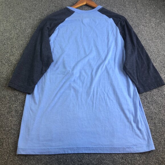 Nike Minnesota Twins Shirt Men Large Blue Raglan 3/4 Sleeve Baseball Cooperstown - Picture 9 of 10